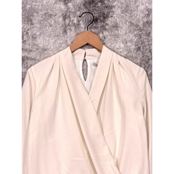 New MM LaFleur Top XS Womens Antoinette Blouse Soft Weave Cross Front - Picture 2 of 8